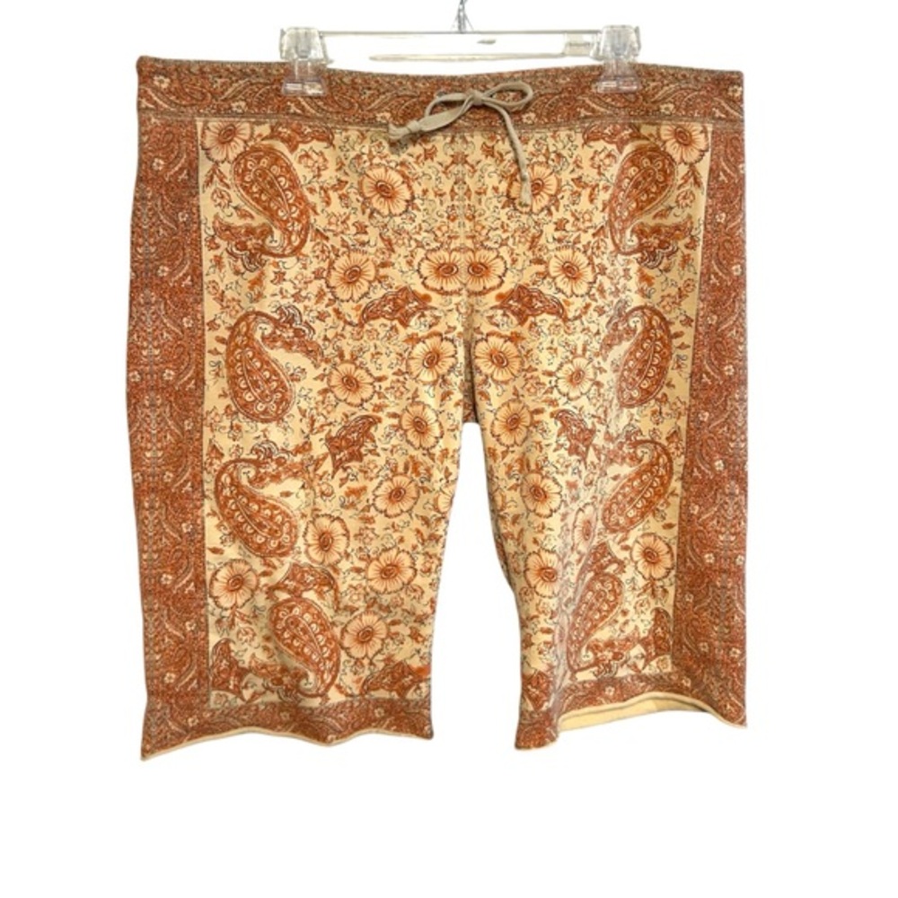 RARE vintage lucky brand XL sweatpants shorts paisley printed design‎ boho Y2K